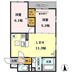 ウィンダム.SK 2LDKの間取図画像