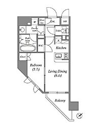 ISM練馬 1LDKの間取図画像