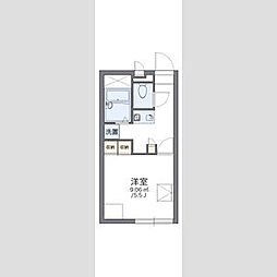 レオパレスシリウス 1Kの間取図画像