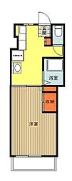 エコーマンション 1階1Kの間取り