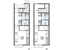 JR青梅線 東青梅駅 徒歩16分の賃貸アパート 1階1Kの間取り