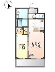 JR八高線 箱根ケ崎駅 バス11分 立川駐在所下車 徒歩14分の賃貸マンション 3階1LDKの間取り