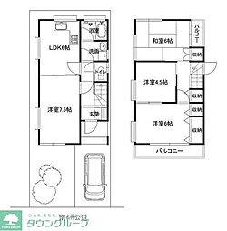 中藤4丁目戸建 3LDKの間取り