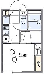 レオパレス栄 1Kの間取図画像