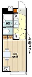 レオパレスメルベージュ 1Kの間取図画像