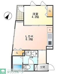 ボス　バレーヒル 5階1LDKの間取り