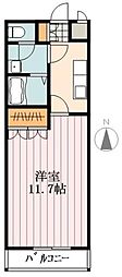 アイビーハイム 1階1Kの間取り