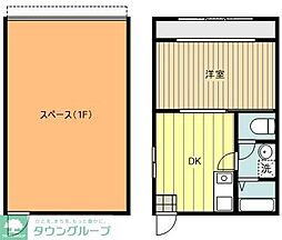 賃貸ストレージハウス 201 2階1DKの間取り