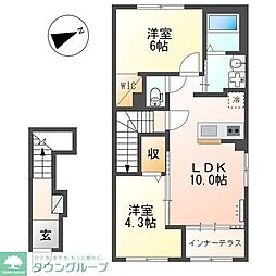 La Recolte (ラ レコルト) 2階2LDKの間取り