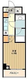 レアライズ立川 2階1Kの間取り