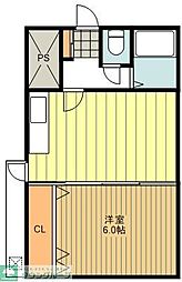 RSビル 3階1LDKの間取り