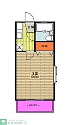 ファミーユフレール 1階1Kの間取り