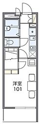 レオパレス椎の実3 1Kの間取図画像