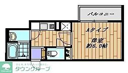 リヴテラス立川 301 3階1Kの間取り