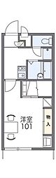 レオパレスジゴジ2 1Kの間取図画像