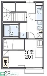 レオパレスアイビーコート82 1Kの間取図画像
