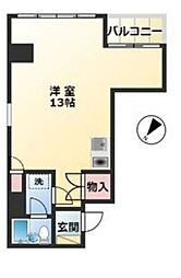 MJポアン ワンルームの間取図画像