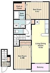 グランソレイユ 2LDKの間取図画像