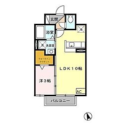 サンモールTM 1LDKの間取図画像