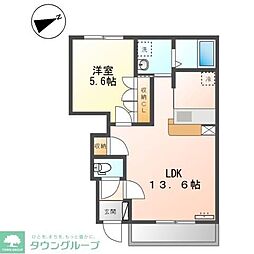 プラムツリィ 1LDKの間取図画像