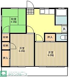 栄コーポ 3Kの間取図画像