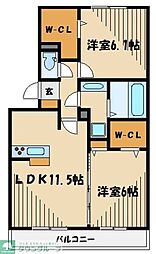 匠乃館C 2LDKの間取図画像
