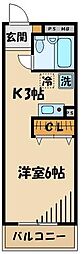 昭島コートエレガンスElle-E 1Kの間取図画像