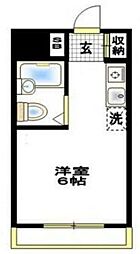 レヂオンス中神 ワンルームの間取図画像