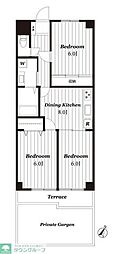 マック羽村コート 3DKの間取図画像