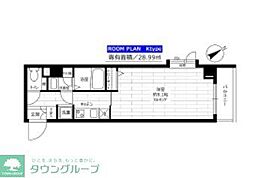 ステージファースト八王子 1Kの間取図画像