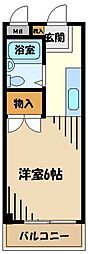 アーバイン 1Kの間取図画像