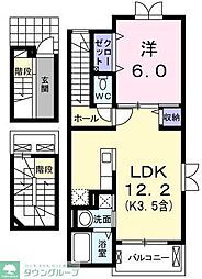 カーサセレノ 1LDKの間取図画像