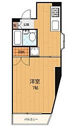 第23東青梅クリスタルマンション 1Kの間取図画像