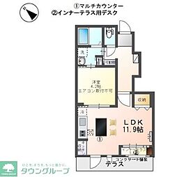 アスタルテ 1LDKの間取図画像