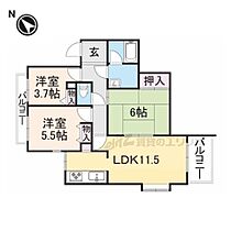 パーク・ノヴァあやめ池 301 ｜ 奈良県奈良市あやめ池南6丁目（賃貸マンション3LDK・3階・63.14㎡） その2