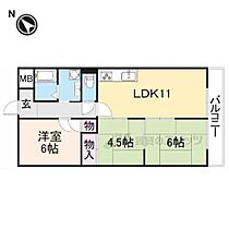 奈良県奈良市西大寺新町2丁目（賃貸マンション3LDK・2階・58.00㎡） その2