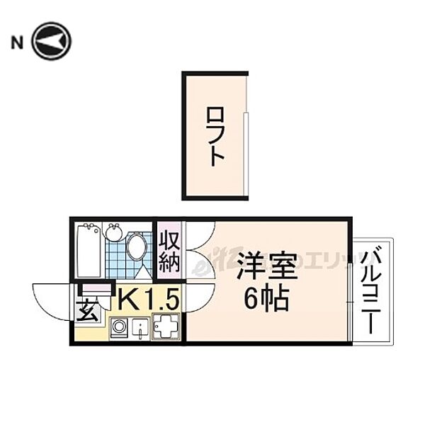 奈良県橿原市光陽町(賃貸アパート1K・2階・16.67㎡)の写真 その2