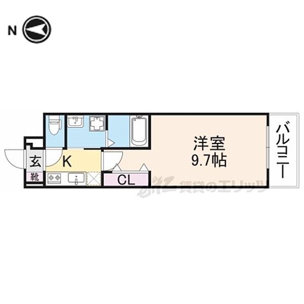 アンジュ　ド　ボヌール　香里園 208｜大阪府枚方市南中振2丁目(賃貸アパート1K・2階・28.87㎡)の写真 その2