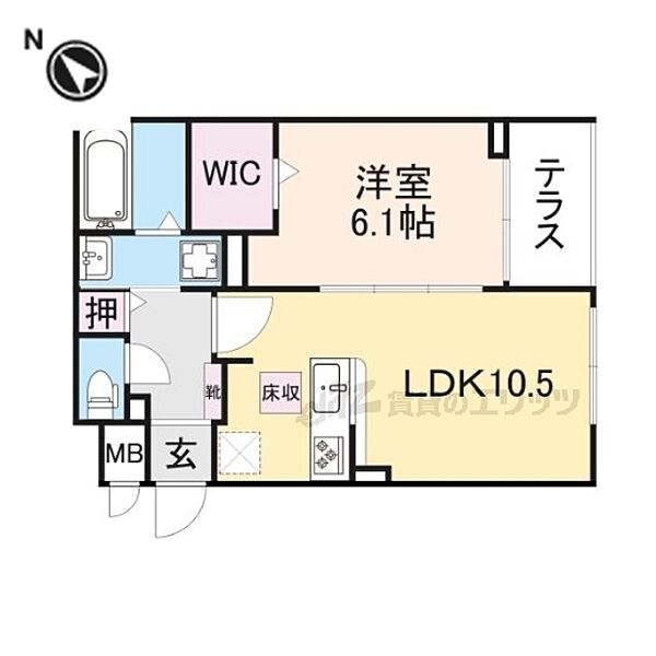 グレース讃良 105｜大阪府寝屋川市小路北町(賃貸アパート1LDK・1階・41.43㎡)の写真 その2