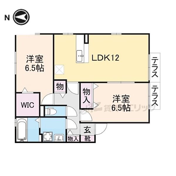 奈良県奈良市千代ヶ丘3丁目(賃貸アパート2LDK・1階・62.10㎡)の写真 その2