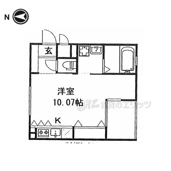 キューブ 207｜奈良県奈良市今小路町(賃貸マンション1R・2階・28.17㎡)の写真 その2