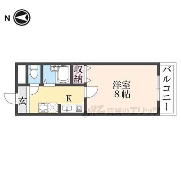 プレミール新大宮 405｜奈良県奈良市芝辻町4丁目(賃貸マンション1K・4階・24.02㎡)の写真 その2