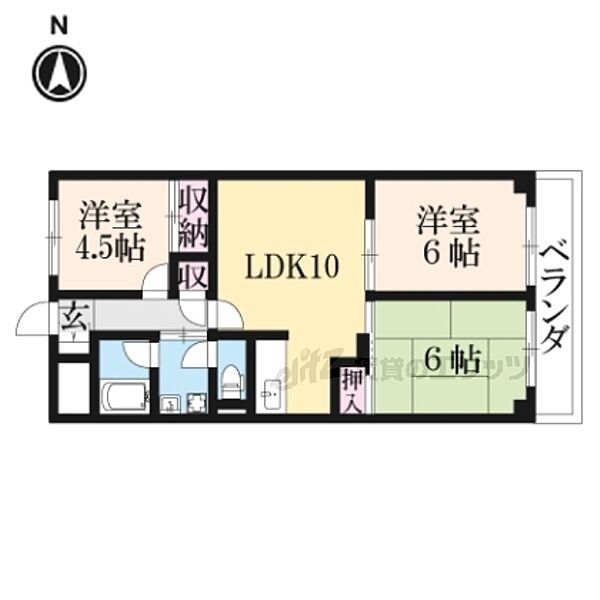 グレースコート大宮 203｜奈良県奈良市芝辻町2丁目(賃貸マンション3LDK・2階・60.00㎡)の写真 その2