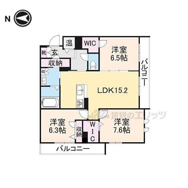 奈良県奈良市大森町(賃貸マンション3LDK・2階・81.85㎡)の写真 その2