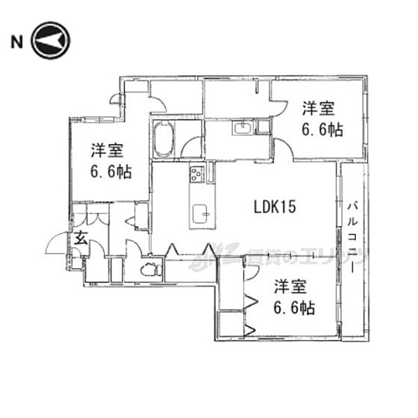 奈良県奈良市芝辻町1丁目(賃貸アパート3LDK・2階・84.78㎡)の写真 その2