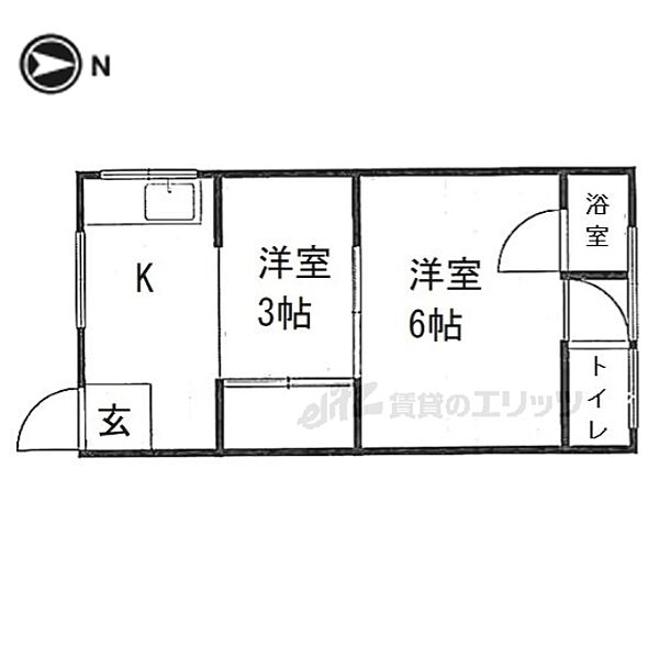 中山文化 201｜大阪府寝屋川市萱島東2丁目(賃貸アパート2K・2階・29.00㎡)の写真 その1