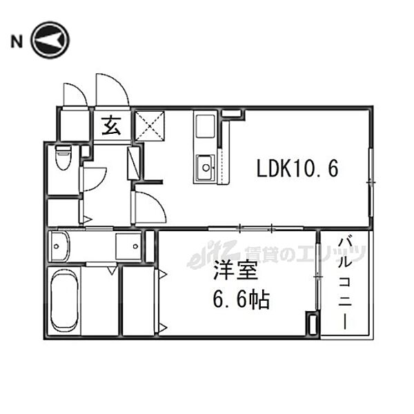 東神田町アパートＥＡＳＴ 201｜大阪府寝屋川市東神田町(賃貸アパート1LDK・2階・42.00㎡)の写真 その2