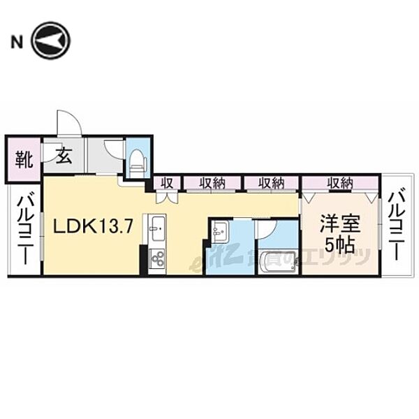 シャーメゾン大和高田 305｜奈良県大和高田市北片塩町(賃貸マンション1LDK・3階・50.22㎡)の写真 その2