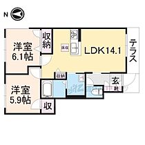 奈良県葛城市北花内（賃貸アパート2LDK・1階・57.60㎡） その1