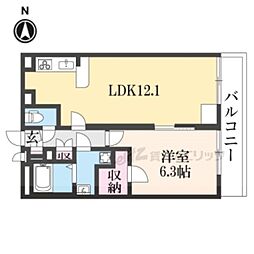 近鉄大阪線 耳成駅 徒歩15分の賃貸アパート 3階1LDKの間取り